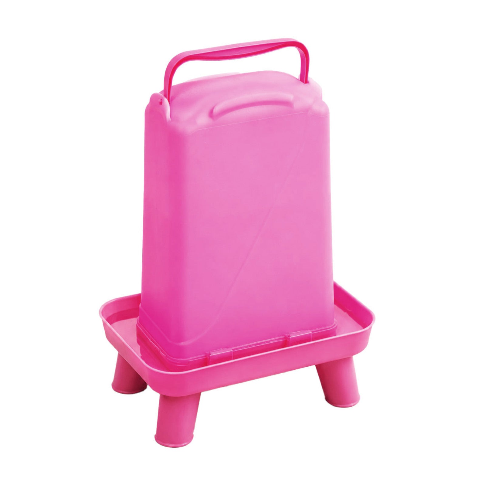 Kunststofftränke mit Standfüßen 5,5 Liter in Grün oder Pink für Hühner und Geflügel