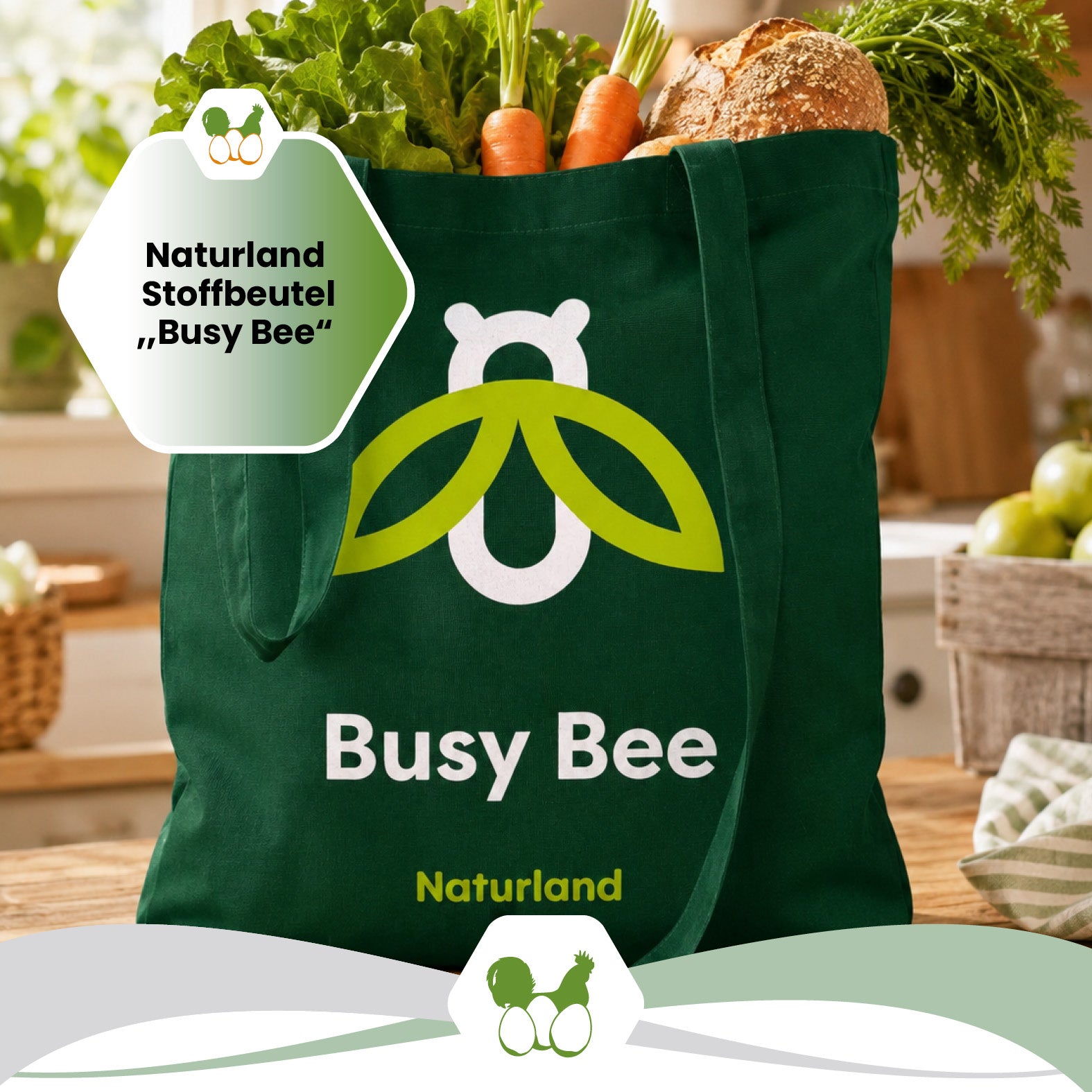 Naturland Stoffbeutel aus Fairtrade-Baumwolle – 3 Motive zur Auswahl