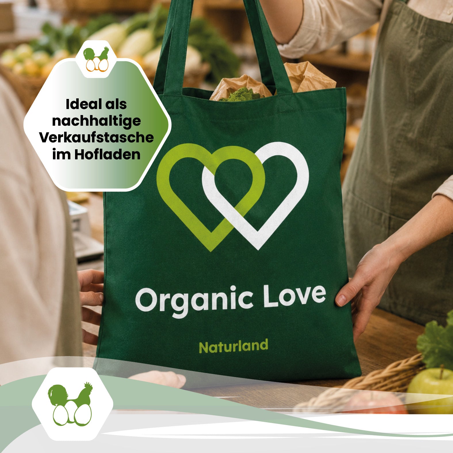 Naturland Stoffbeutel aus Fairtrade-Baumwolle – 3 Motive zur Auswahl