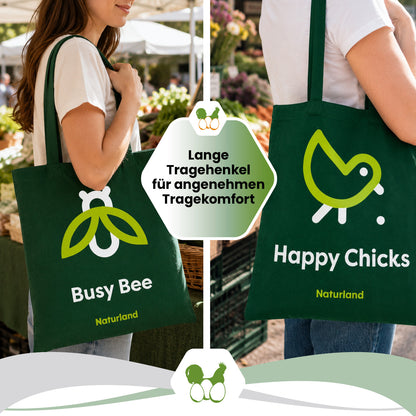 Naturland Stoffbeutel aus Fairtrade-Baumwolle – 3 Motive zur Auswahl