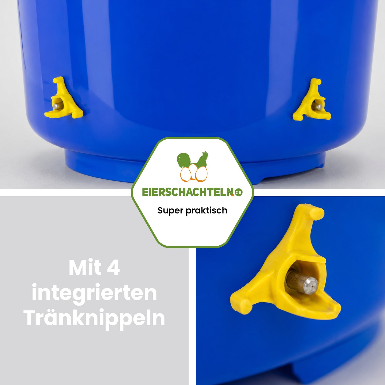 Tränkeneimer aus Kunststoff 12 Liter für Hühner und Geflügel