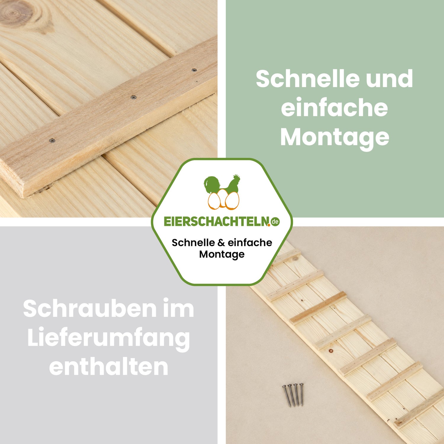 Hühnerleiter aus Holz – 115 cm für einen sicheren Aufstieg in den Hühnerstall