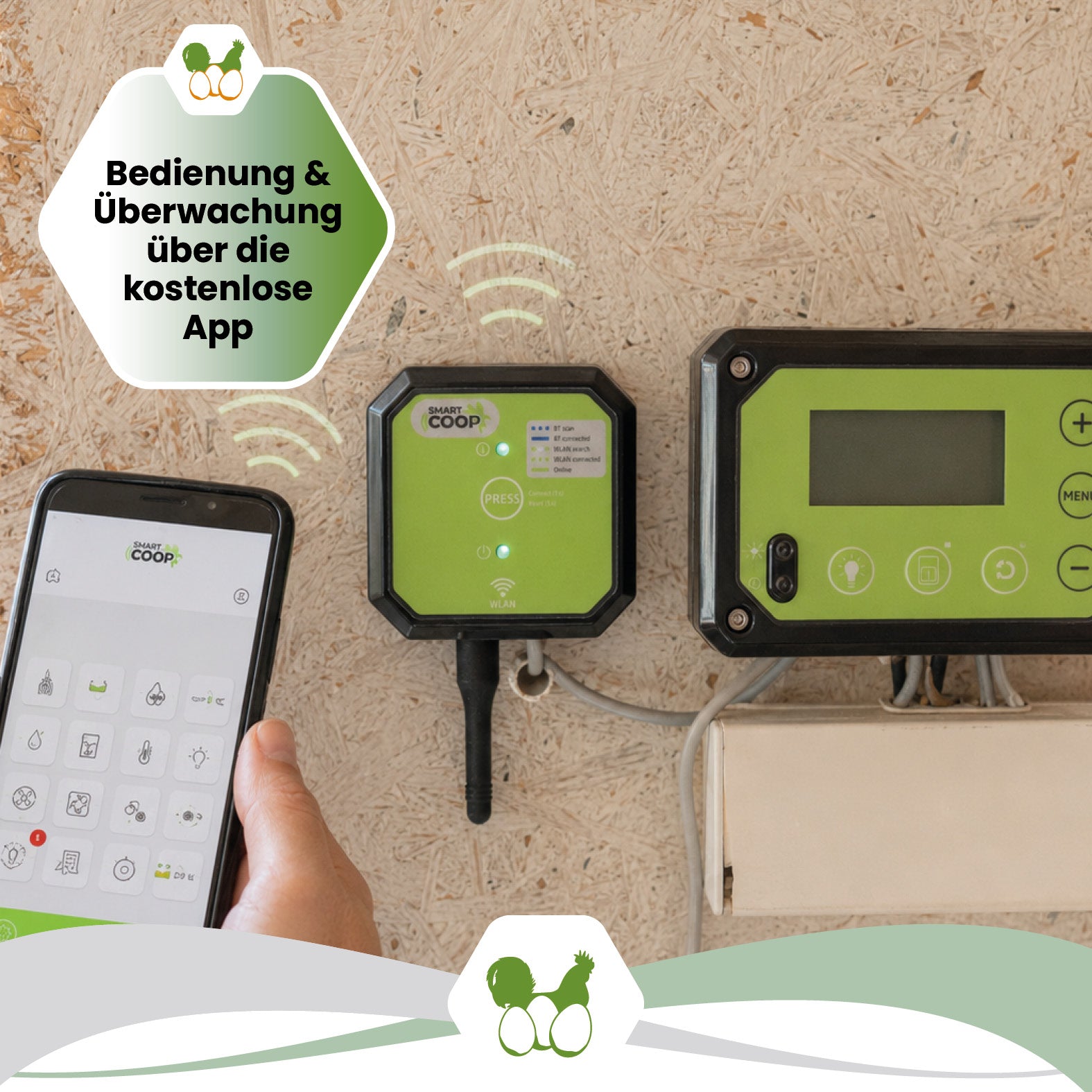 SmartCoop Connectivity-Modul für die App-Steuerung