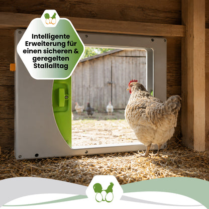 SmartCoop Hühnertür für die automatische Stallöffnung