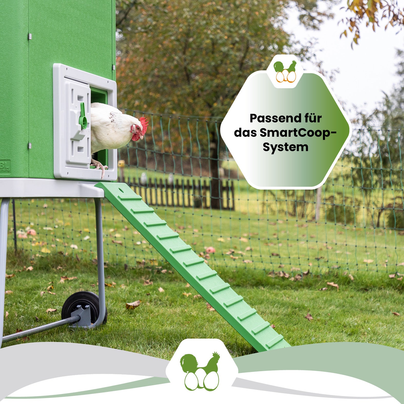 SmartCoop Hühnertür für die automatische Stallöffnung