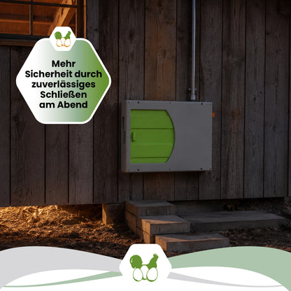 SmartCoop Hühnertür für die automatische Stallöffnung