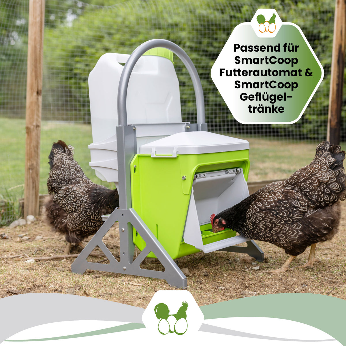SmartCoop Mobiler Standfuß für Futterautomat und Geflügeltränke