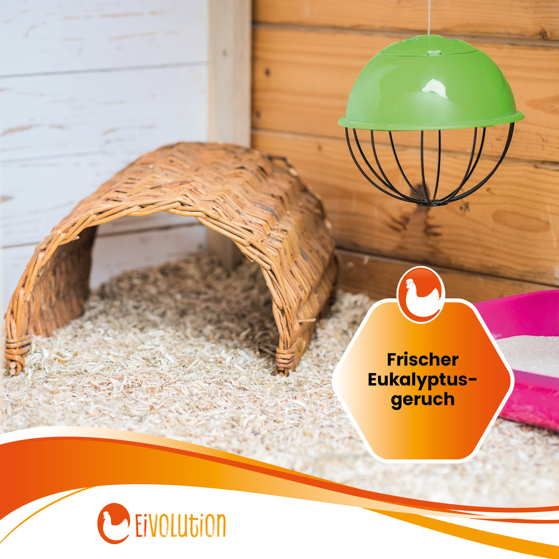 Hanfeinstreu mit Eukalyptus für ein gutes Stallklima "Frischer Eukalyptusgeruch" 