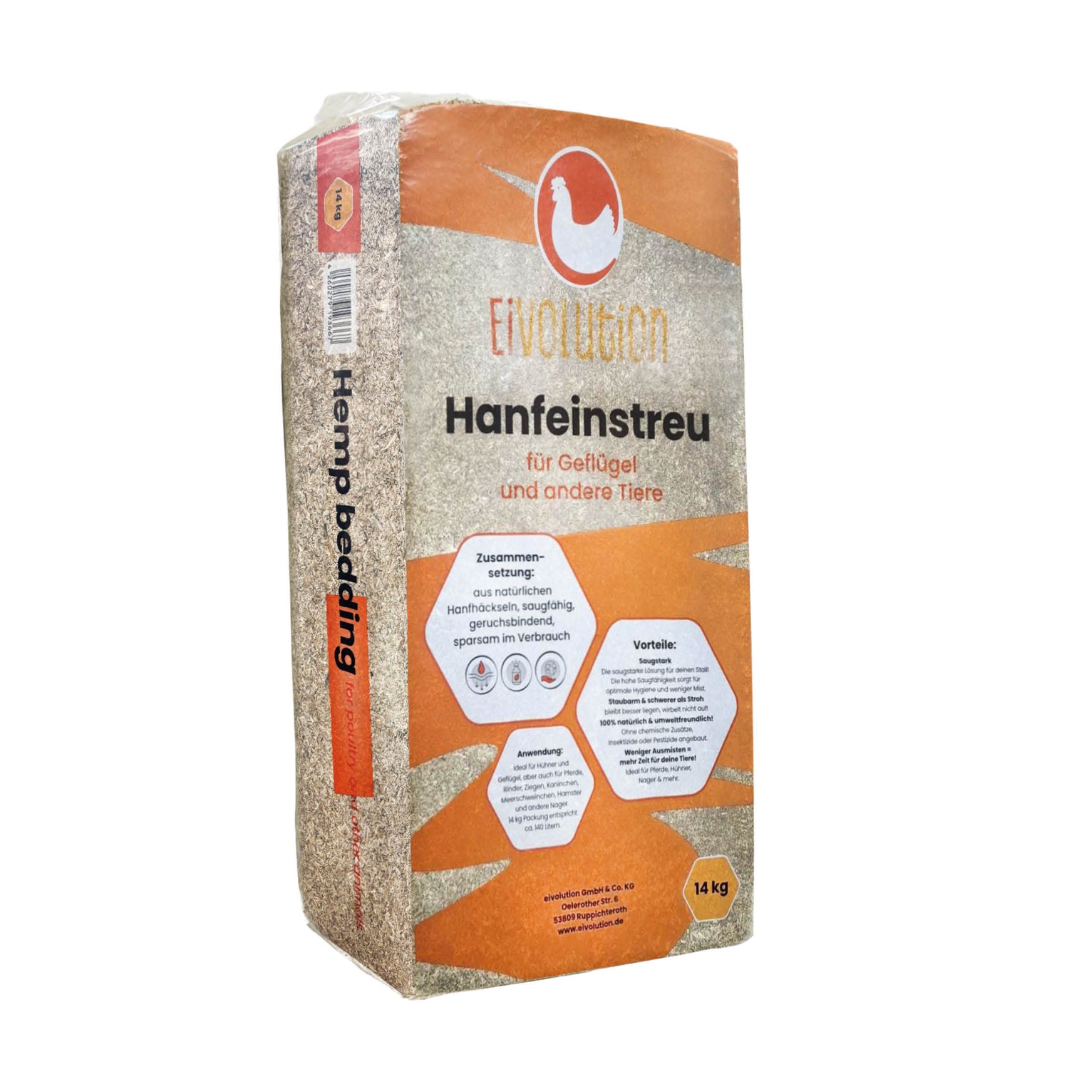 Hanfeinstreu 14 kg Ballen 