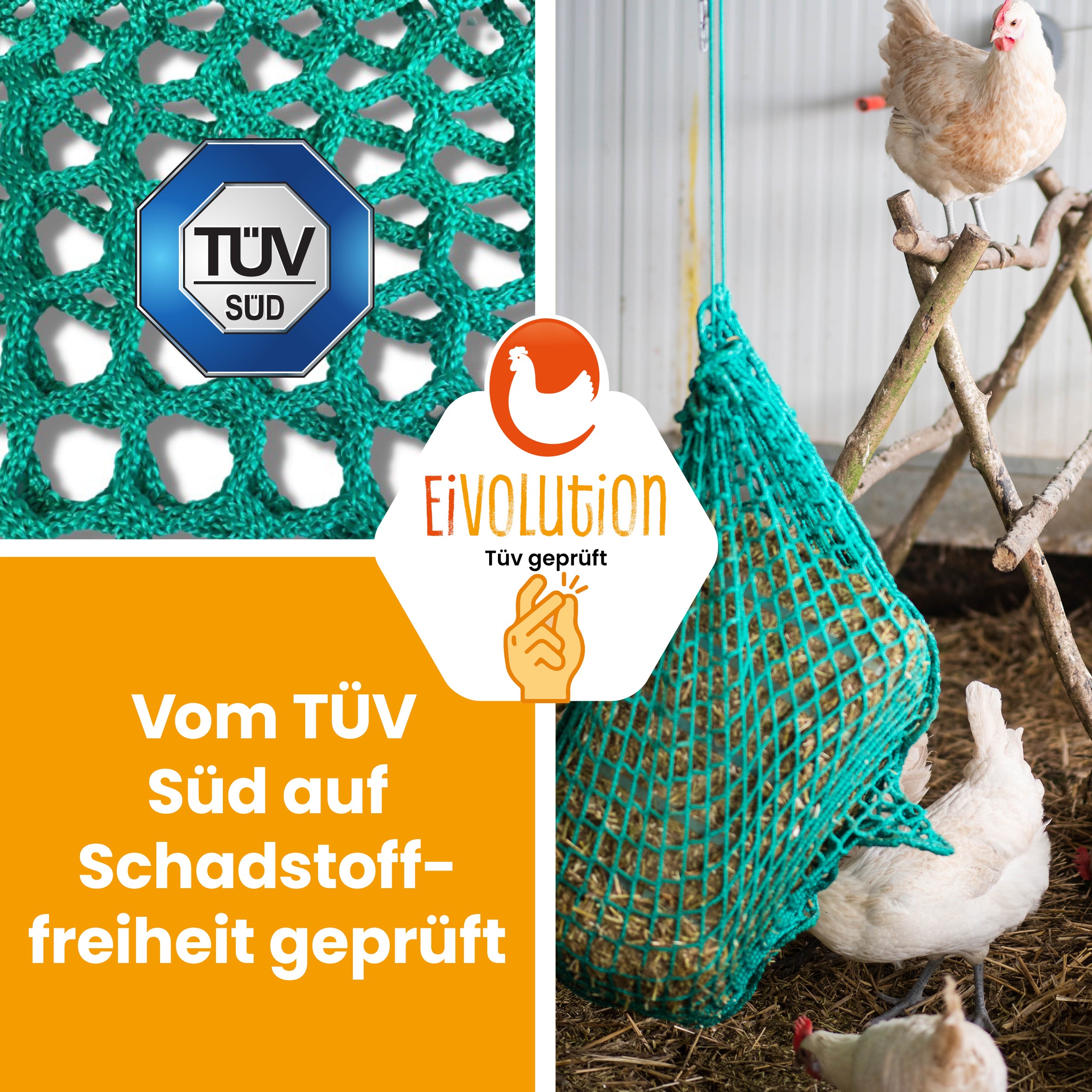 Heunetz "Vom TÜV Süd auf Schadstofffreiheit geprüft" 