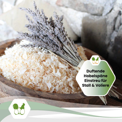 Hobelspäne Einstreu "Lavendel" - 4 kg "Duftende Hobelspäne Einstreu für Stall &amp; Voliere"
