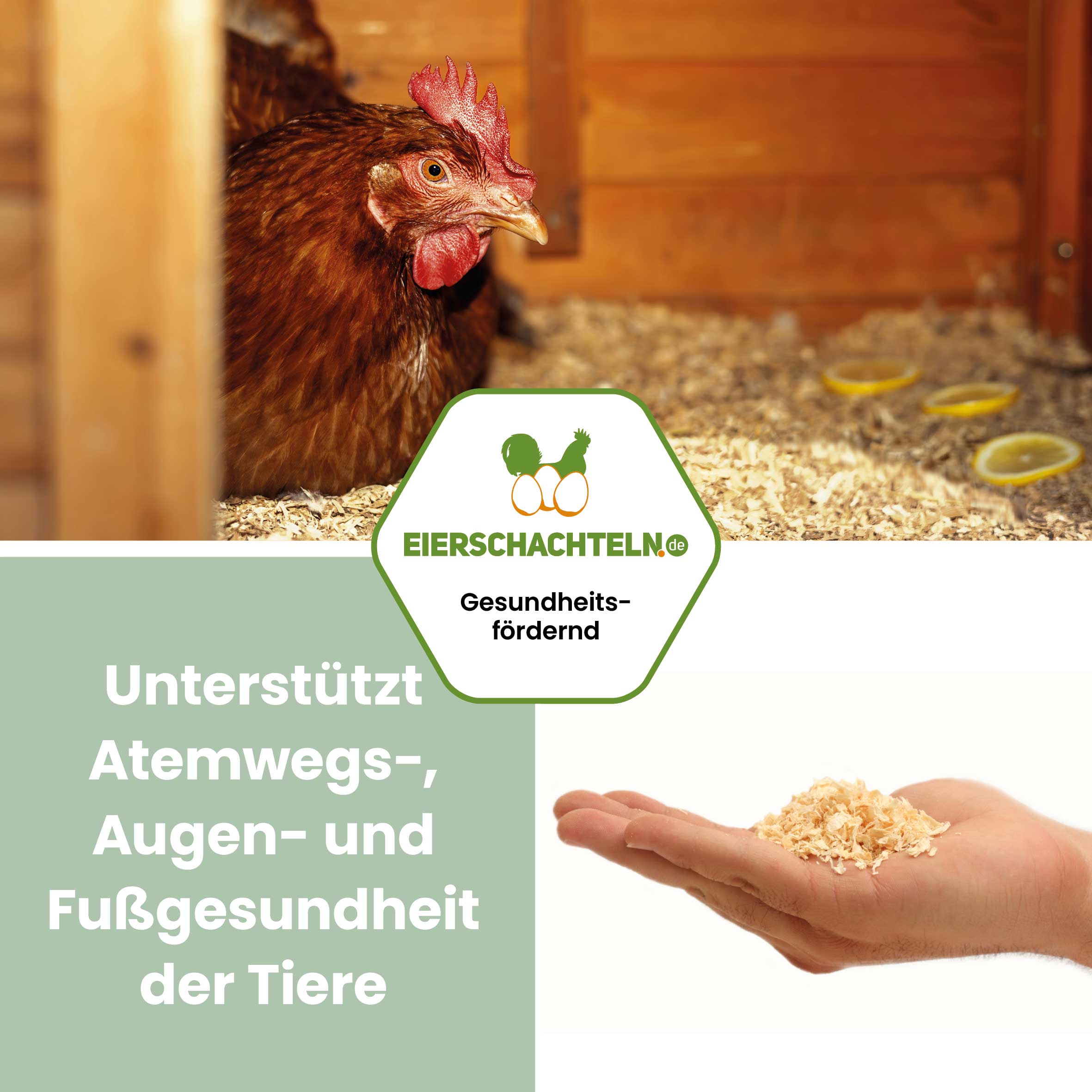 Hobelspäne Einstreu, Zitrone "Unterstützt Atemwegs-, Augen und Fußgesundheit der Tiere"