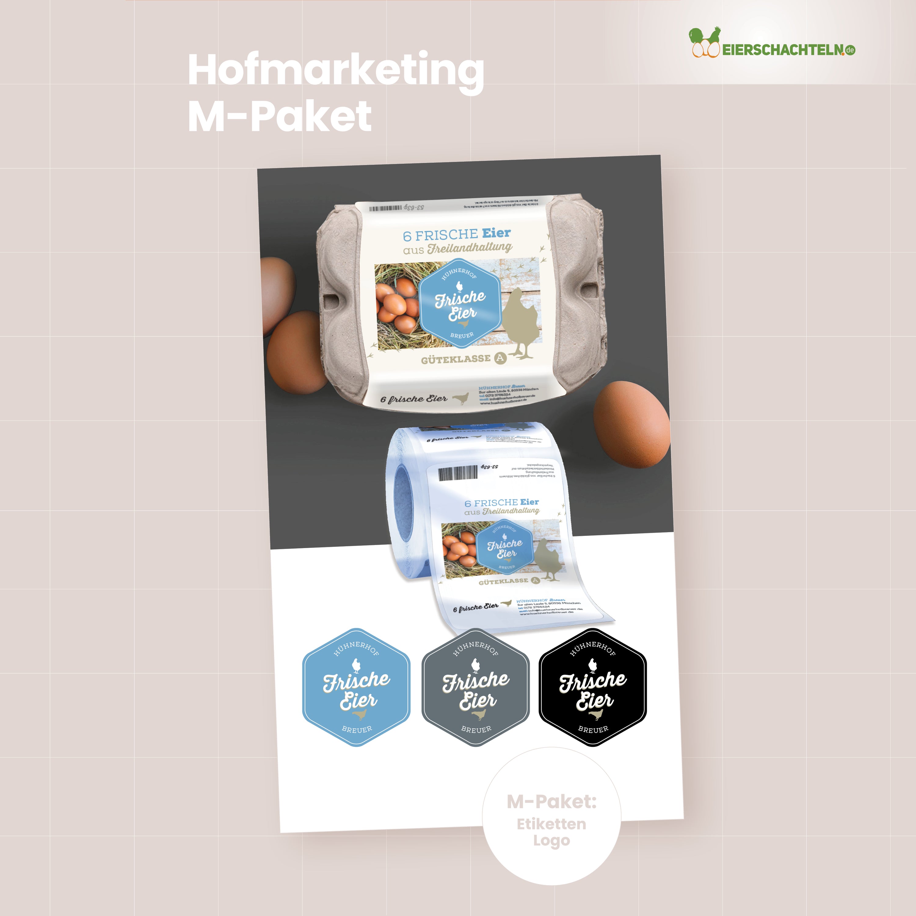 Professionelle Gestaltung deiner Etiketten und deines Logos - im Set "M-Paket"