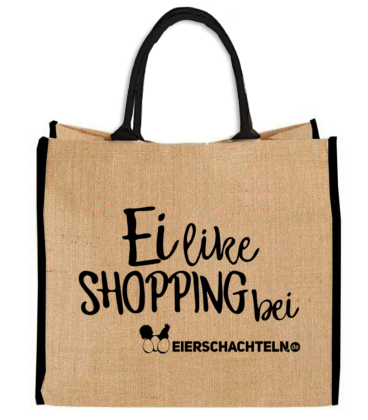 "Ei like shopping bei eierschachteln.de" Jute-Beutel - Nachhaltig und Stilvoll