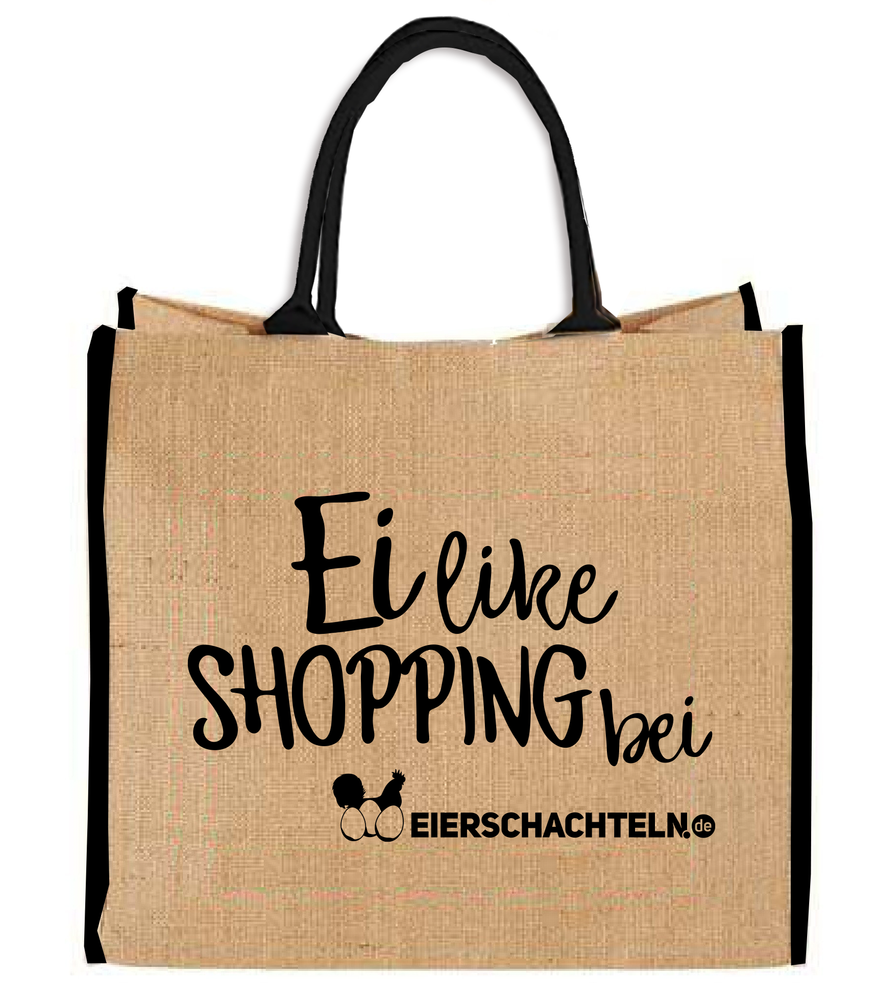 "Ei like shopping bei eierschachteln.de" Jute-Beutel - Nachhaltig und Stilvoll