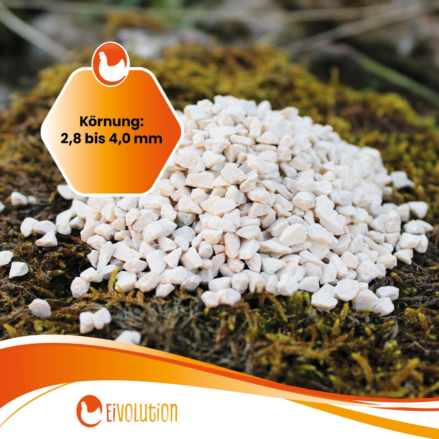 Kalkgrit "Körnung: 2,8 bis 4,0 mm"