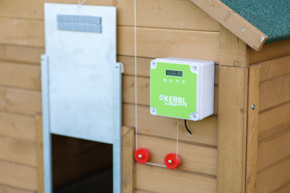 Automatische Hühnerklappe, am Stall