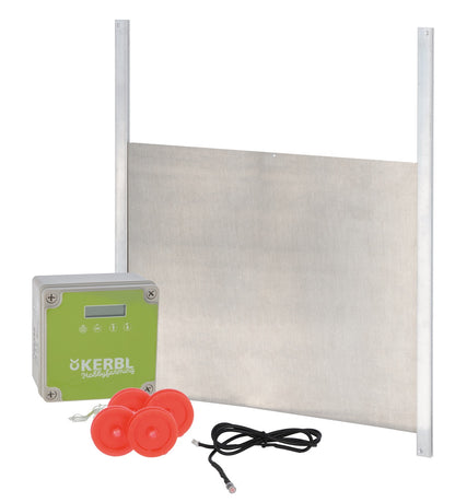 Automatische Hühnerklappe - Komplettset inkl. Schiebetüre 220x330mm