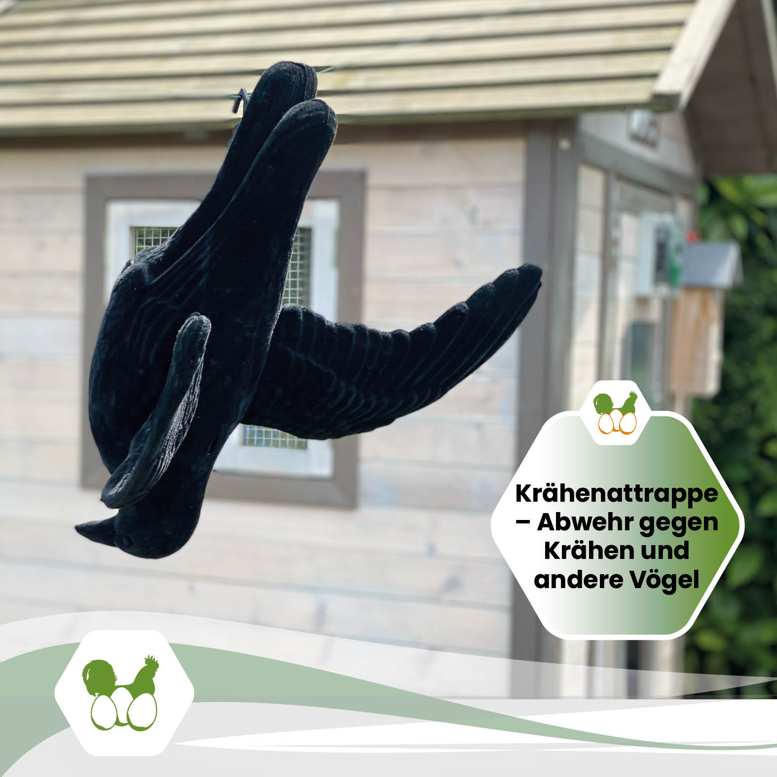 Krähenattrappe – Abwehr gegen Krähen und andere Vögel
