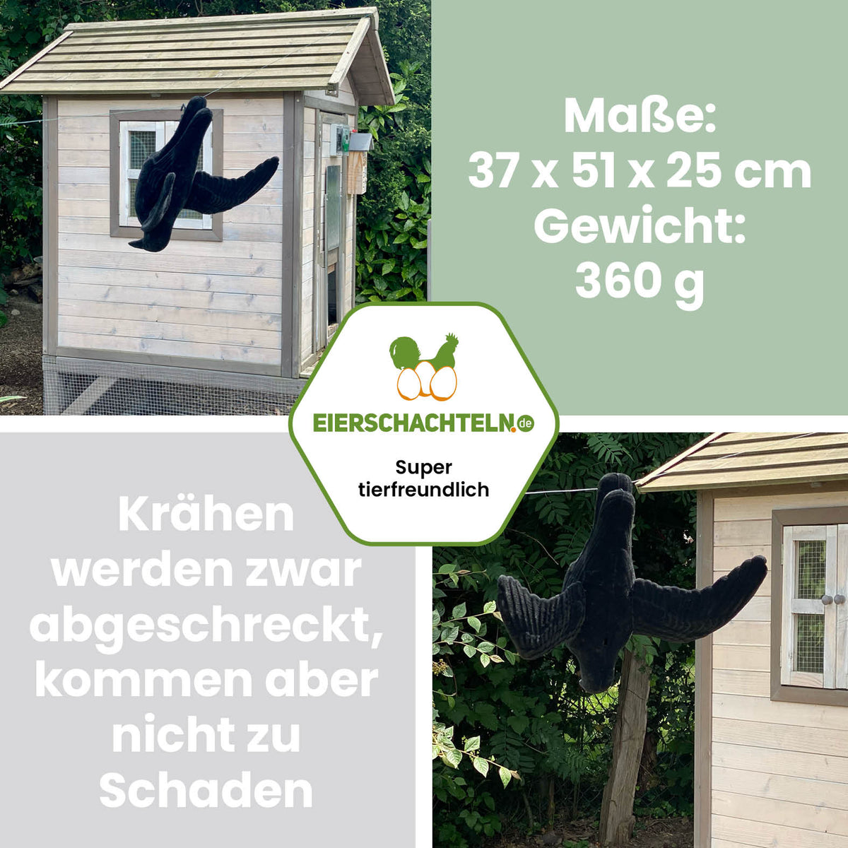 Krähenattrappe – Abwehr gegen Krähen und andere Vögel