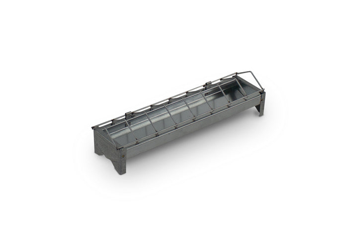 Verzinkter Futtertrog für Küken und Wachteln aus Metall 30 cm
