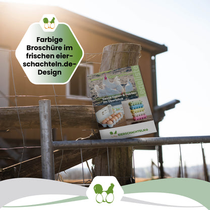Legeliste "Farbige Broschüre im frischen eierschachteln.de Design"