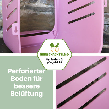 Legenest für Hühner in Rosé "Perforierter Boden für bessre Belüftung"