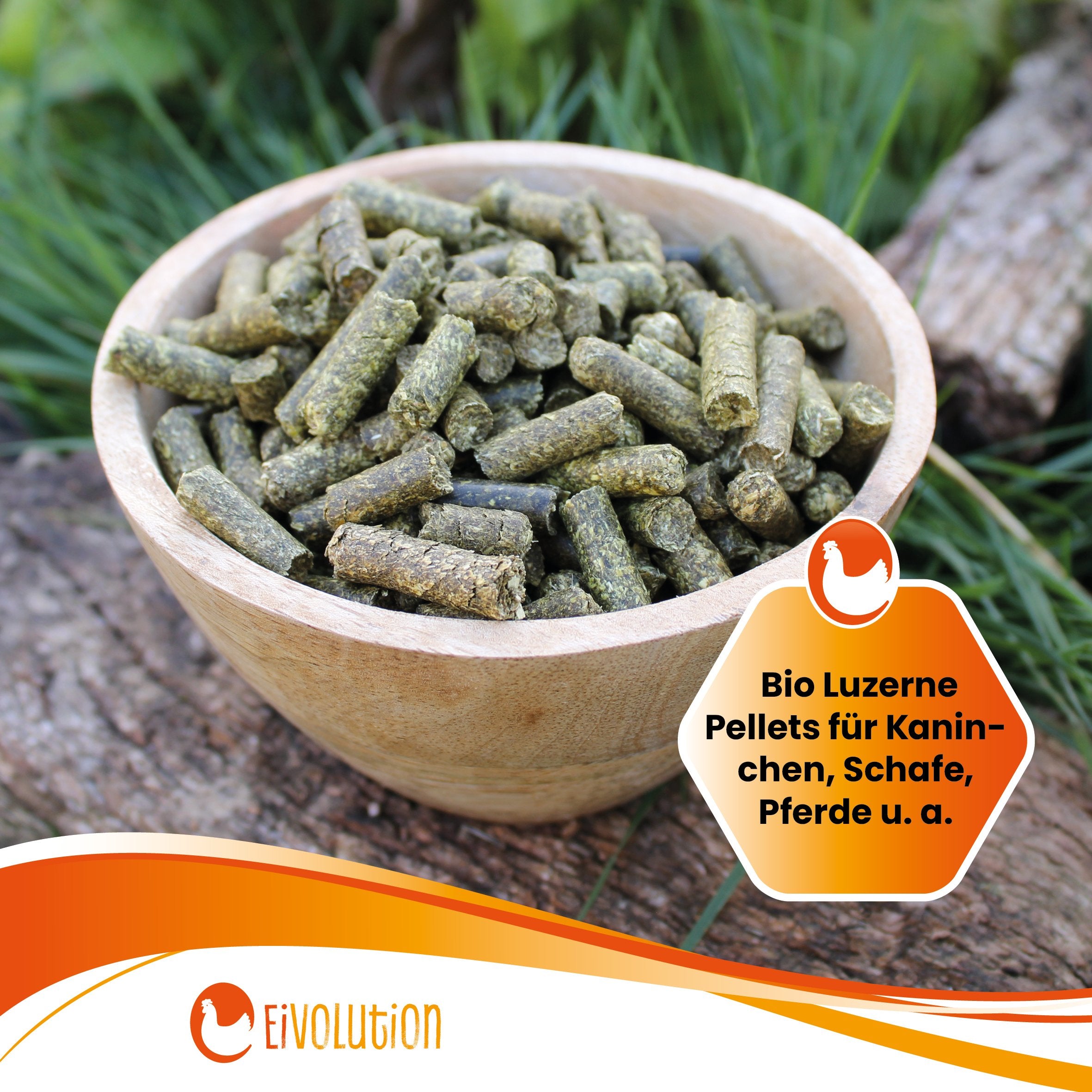 10 kg Bio Luzerne Pellets "Bio Luzerne Pellets für Kaninchen, Schafe, Pferde u.a."