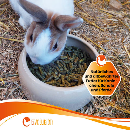 10 kg Bio Luzerne Pellets "Natürliches und altbewährtes Futter für Kaninchen, Schafe und Pferde."