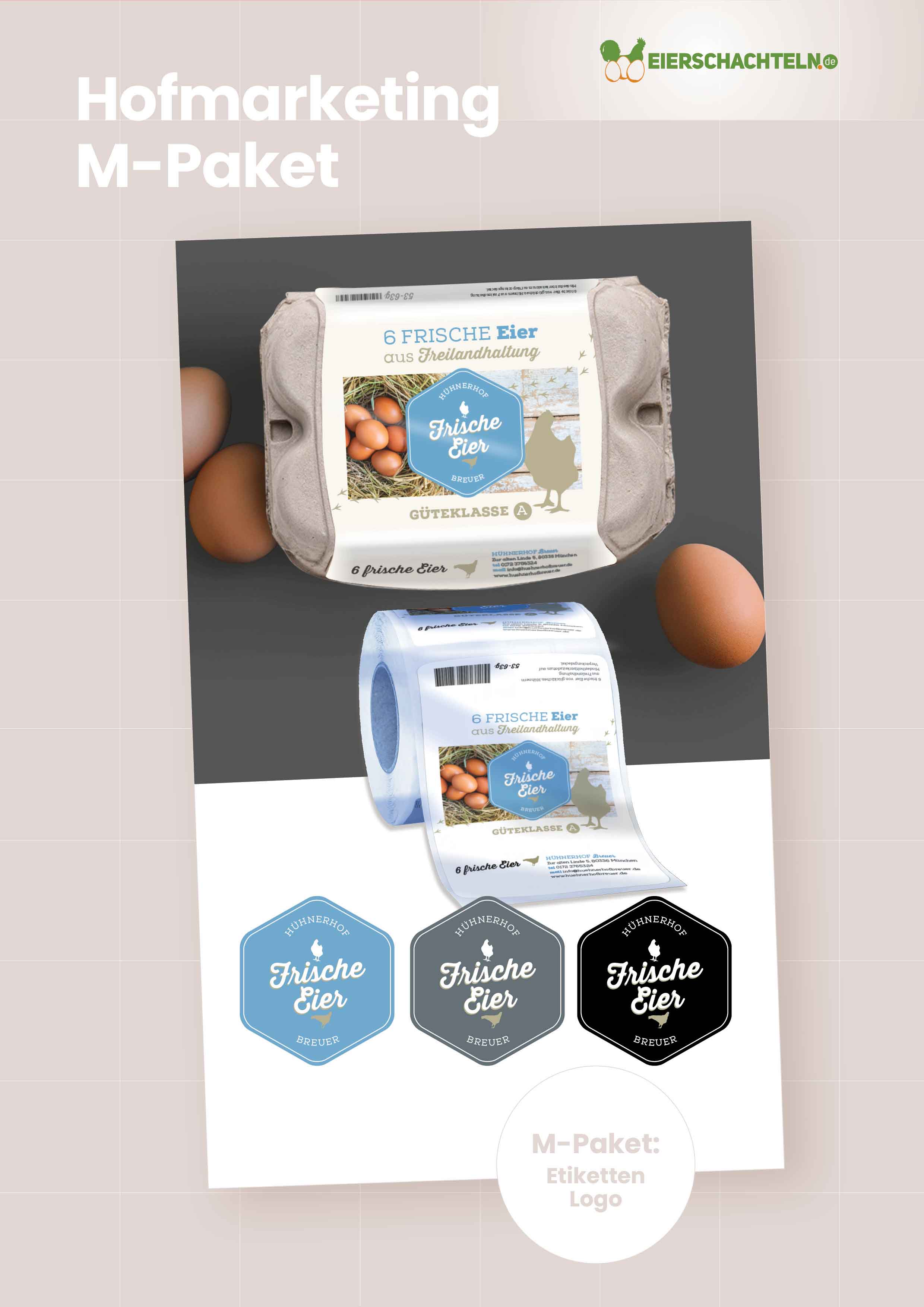 Professionelle Gestaltung deiner Etiketten und deines Logos - im Set "M-Paket"