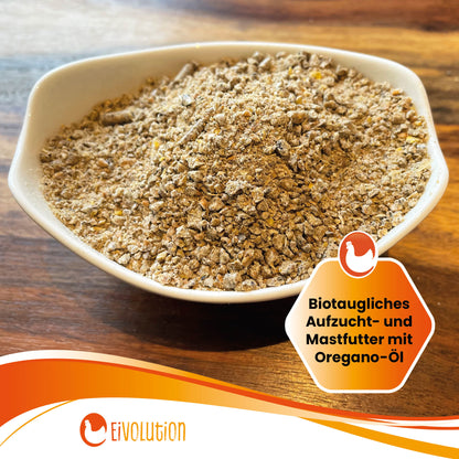 Bio-Aufzuchtfutter / Bio-Mastfutter mit Oregano-Öl "Biotaugliches Aufzucht- und Mastfutter mit Oregano-Öl" 