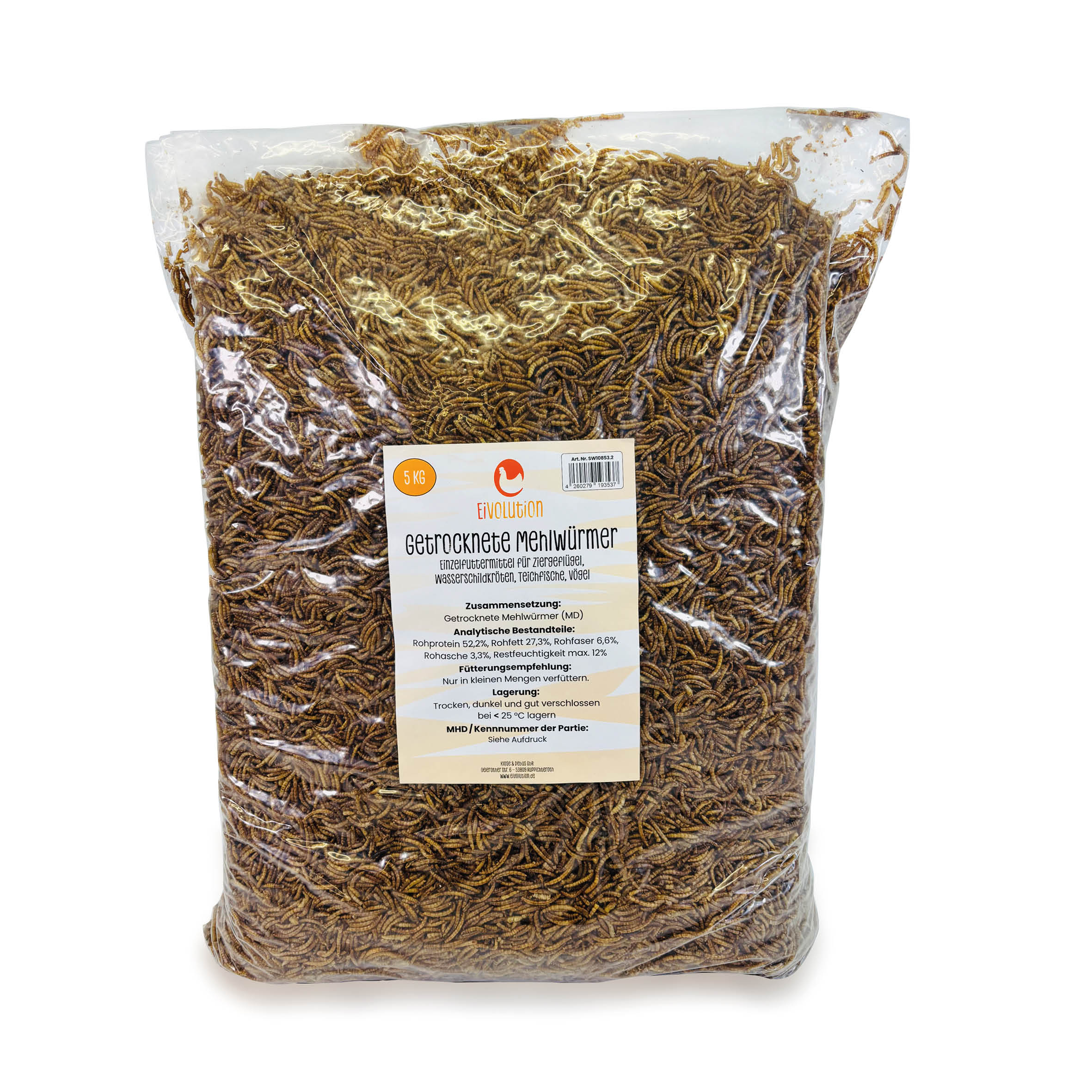 Getrocknete Mehlwürmer 5 kg im Sack