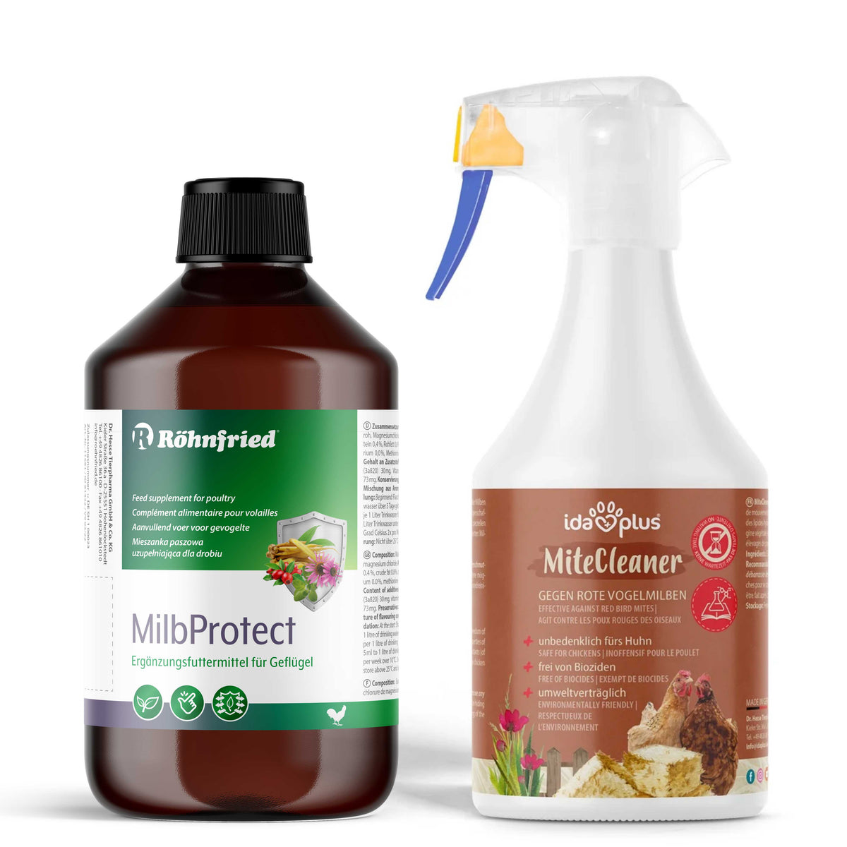 Milben-Bundle: Mit MilbProtect und MiteCleaner die rote Vogelmilbe bekämpfen 