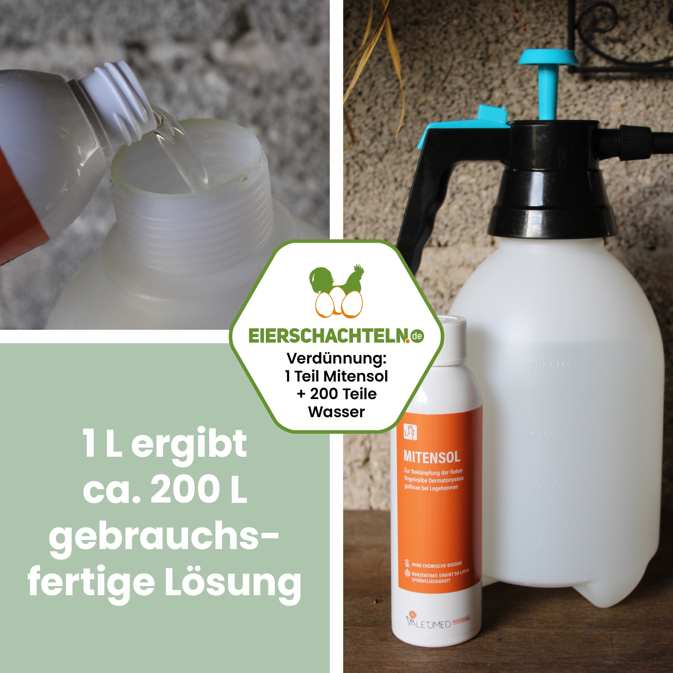 Valetumed Mitensol Konzentrat "1 L ergibt ca. 200 L gebrauchsfertige Lösung"