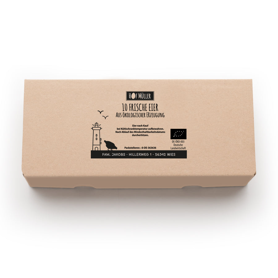 Stempel für Eierschachteln 10er EckPack, schwarz