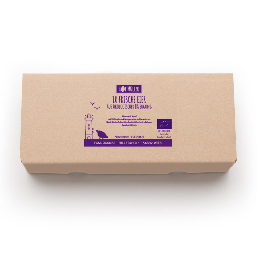 Stempel für Eierschachteln 10er EckPack, violett