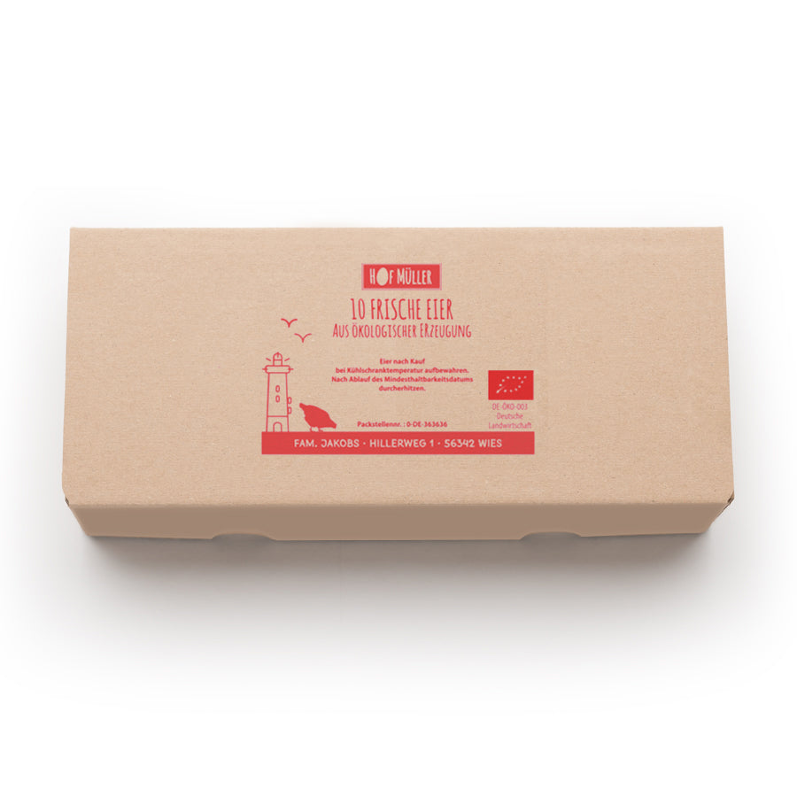 Stempel für Eierschachteln 10er EckPack, rot