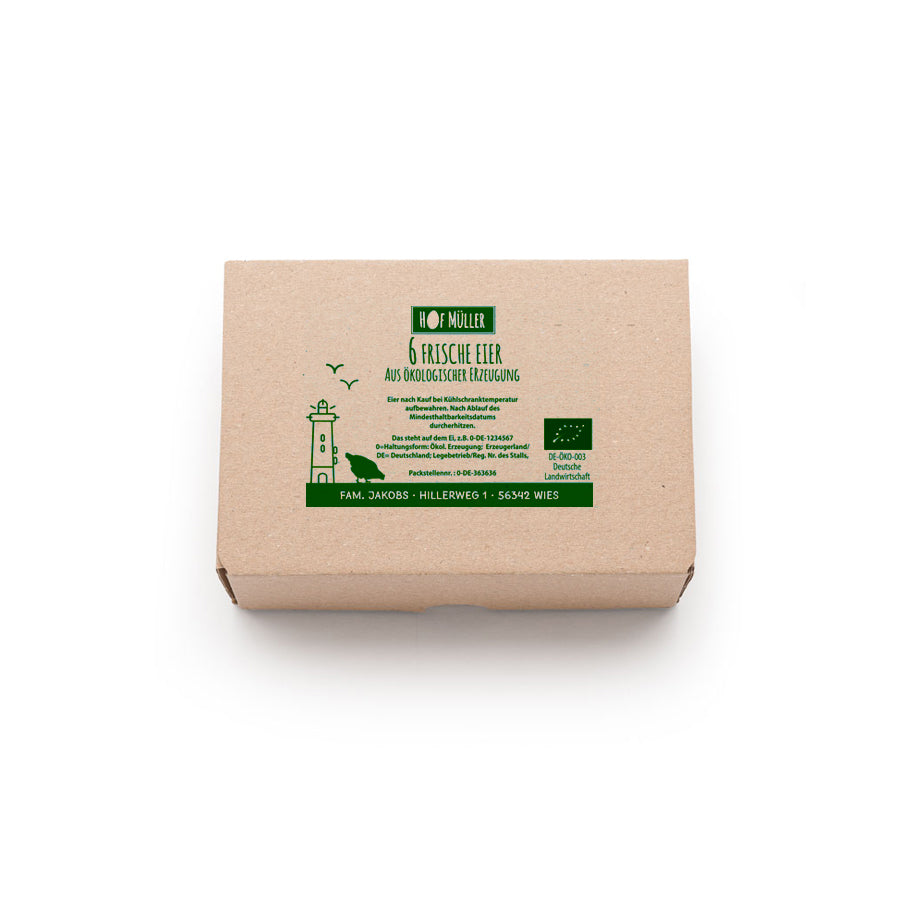 Stempel für Eierschachteln 6er EckPack, grün