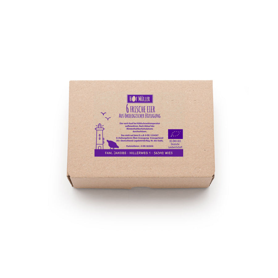 Stempel für Eierschachteln 6er EckPack, violett