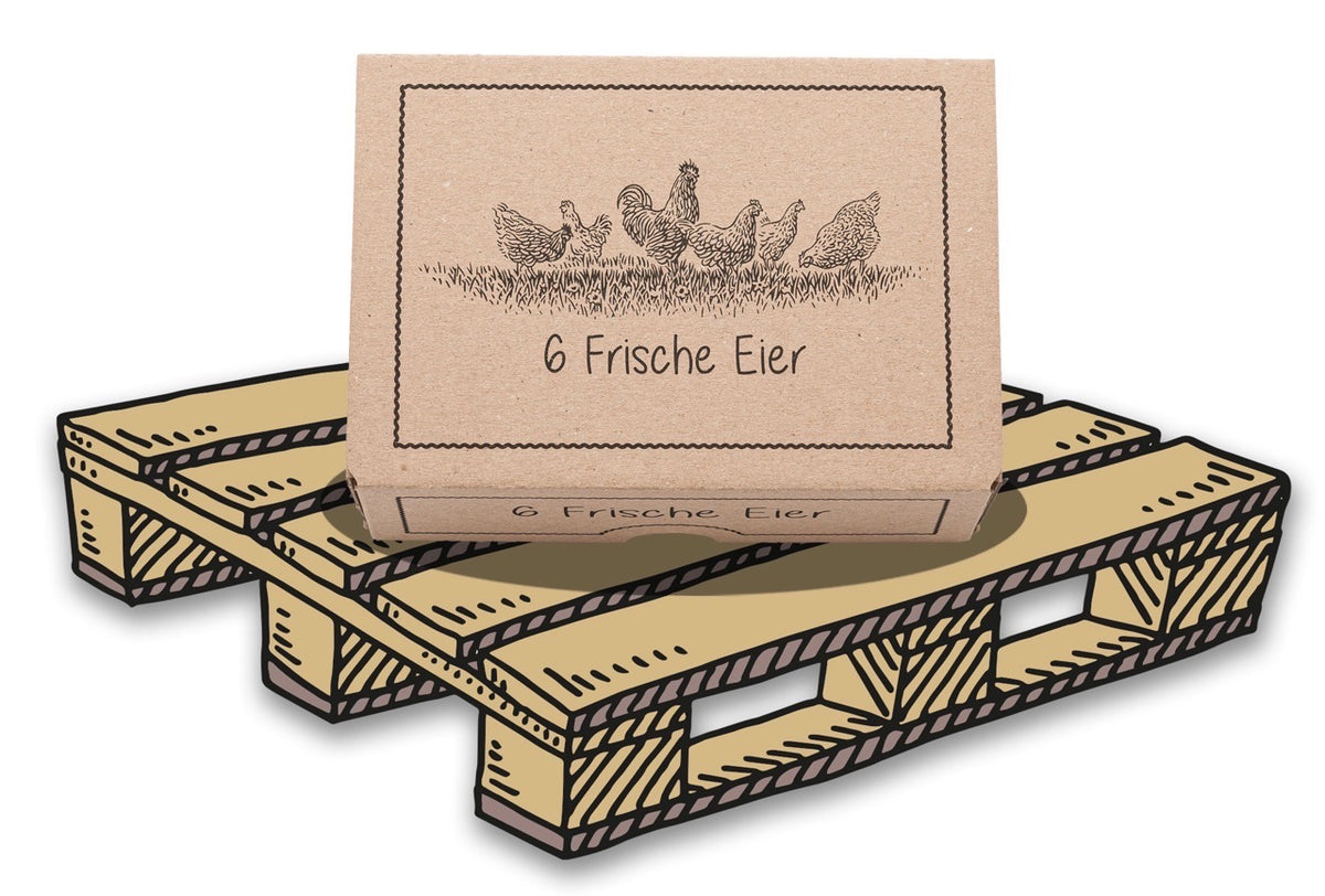 6er EckPack mit Aufdruck, auf Palette