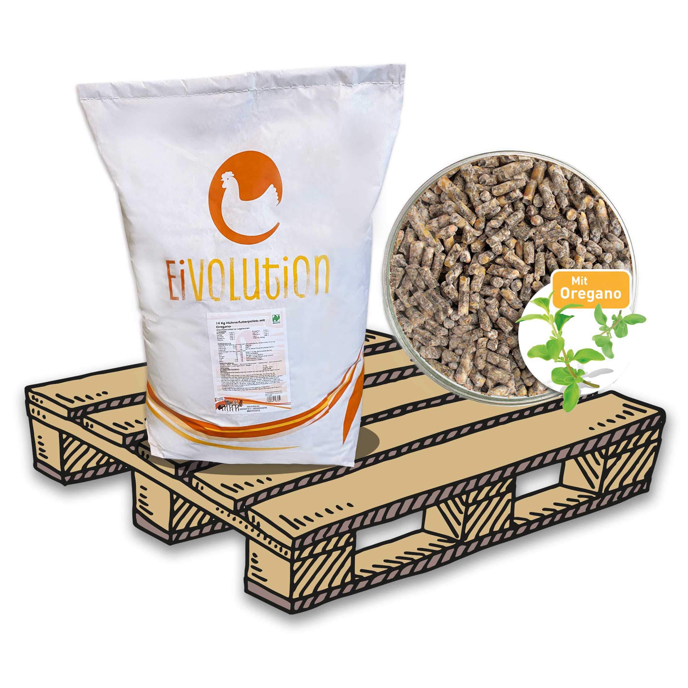 Palette Pellets Oregano-Öl