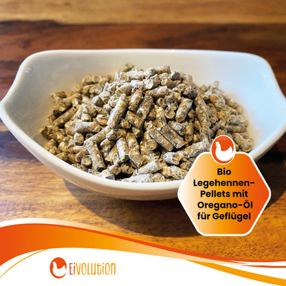 Bio Hühnerfutter Pellets mit Oregano-Öl "Bio Legehennen-Pellets mit Oregano-Öl für Geflügel" 
