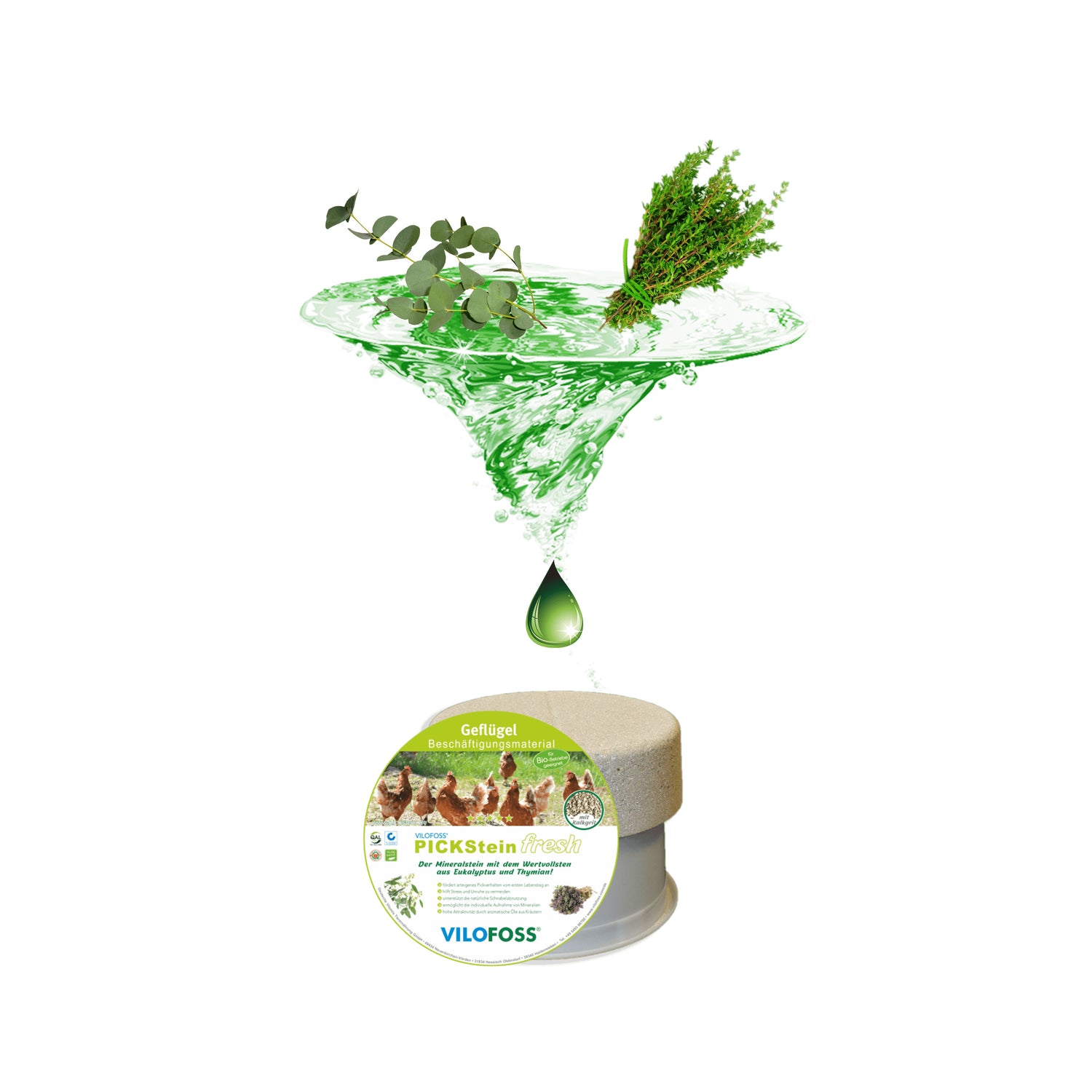 Kräuter-Pickstein 10 kg "Eukalyptus, Thymian" 
