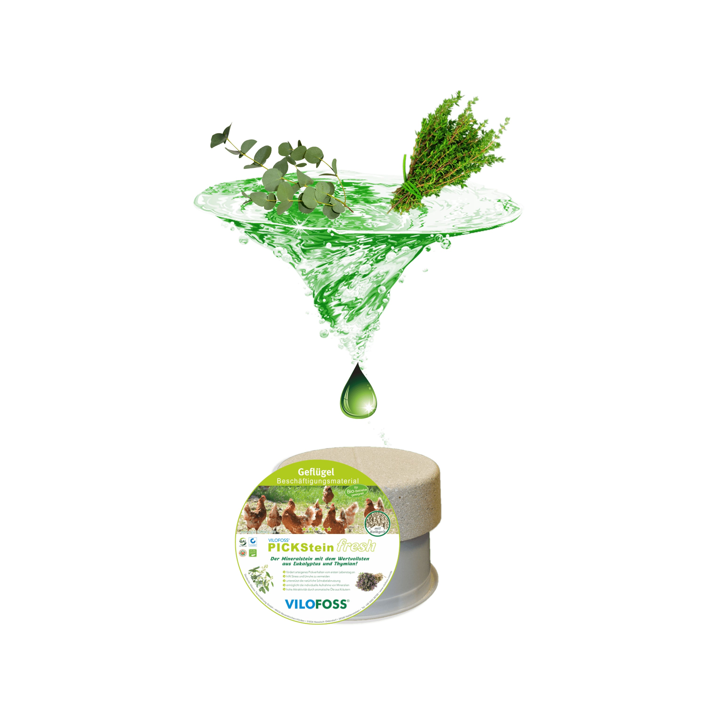 Kräuter-Pickstein 10 kg "Eukalyptus, Thymian" 
