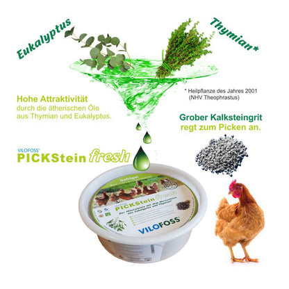 Kräuter-Pickstein 10 kg "Eukalyptus, Thymian", "Hohe Attraktivität durch ätherischen Ölen aus Thymian und Eukalyptus."