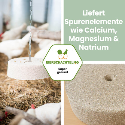 Pickstein / Mineralstein 10 kg, biotauglich mit Loch zur Aufhängung