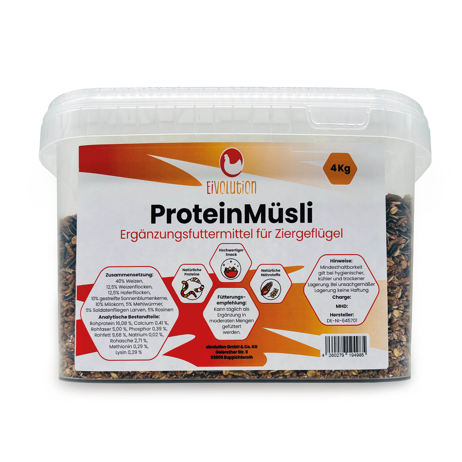 ProteinMüsli, im Eimer