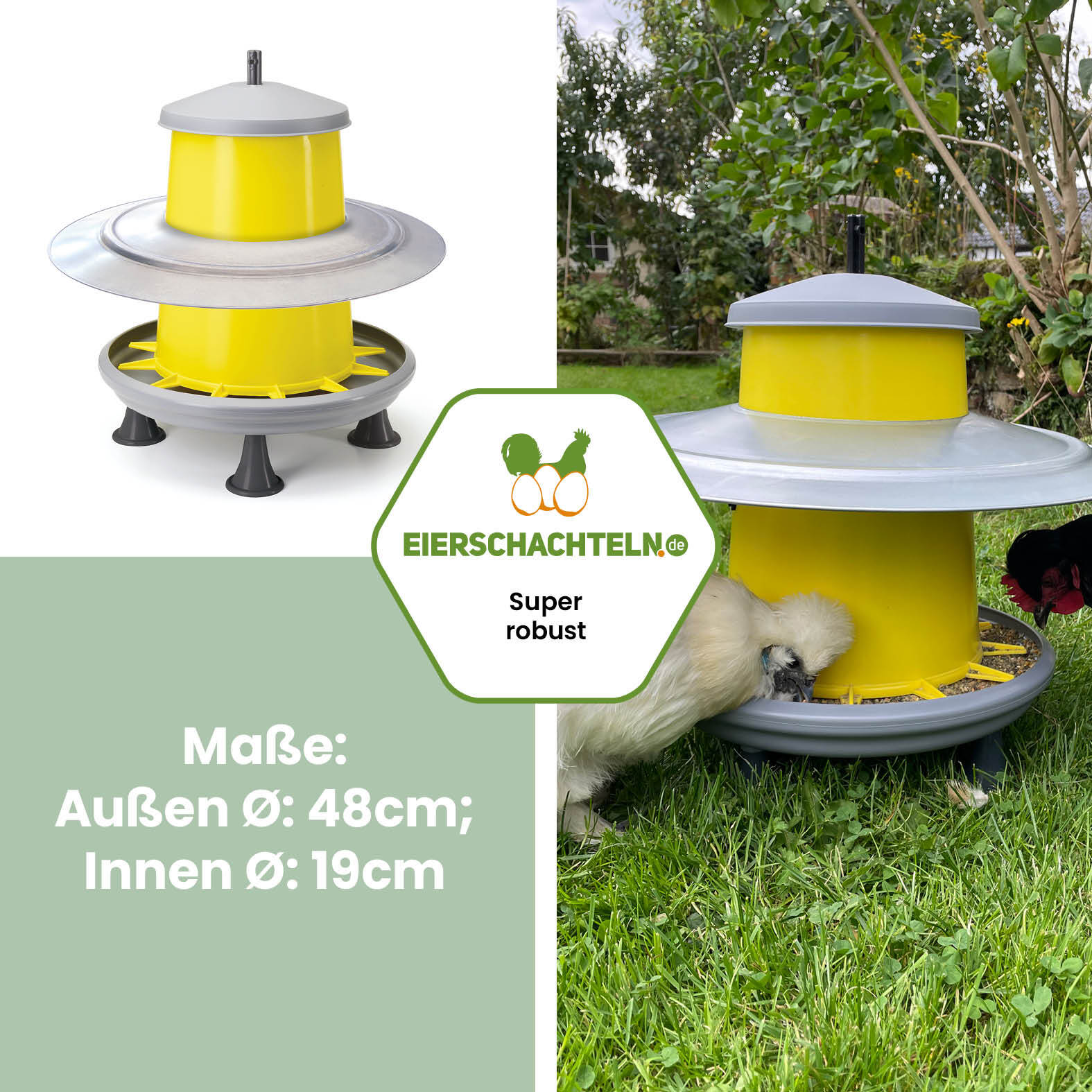 Regenschutz aus Metall für 5 kg Futterautomaten