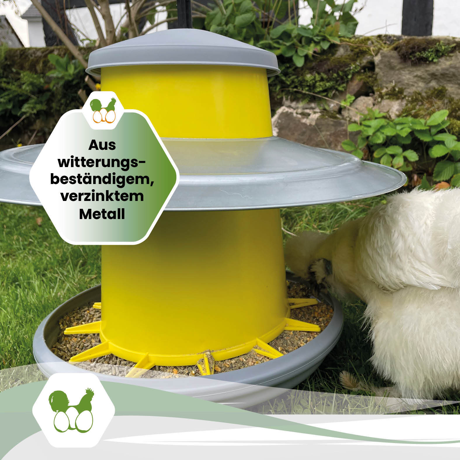 Regenschutz aus Metall für 5 kg Futterautomaten