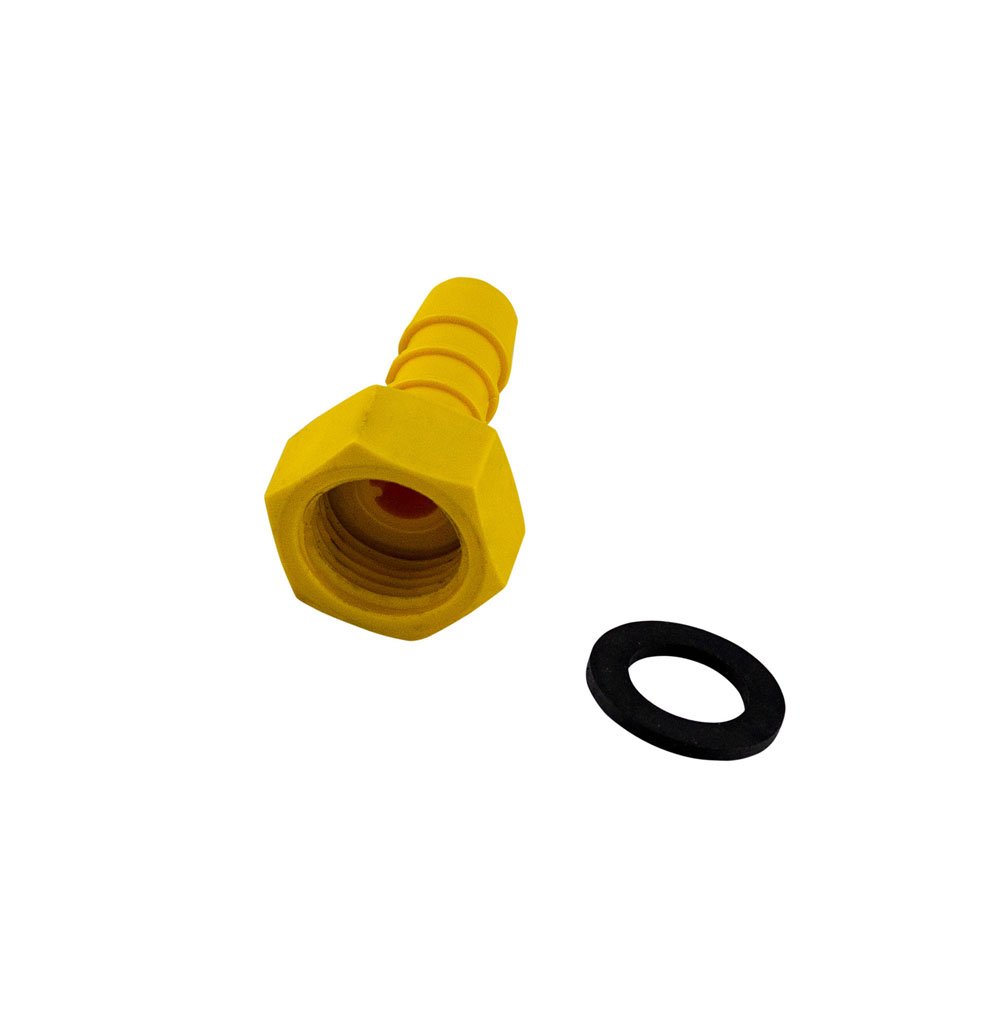 Gerader Schlauchanschluss 1/2" inkl. Dichtring - für Wasserausgleichskasten